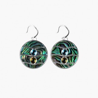 Round earrings- Ocean&#39;s Embrace